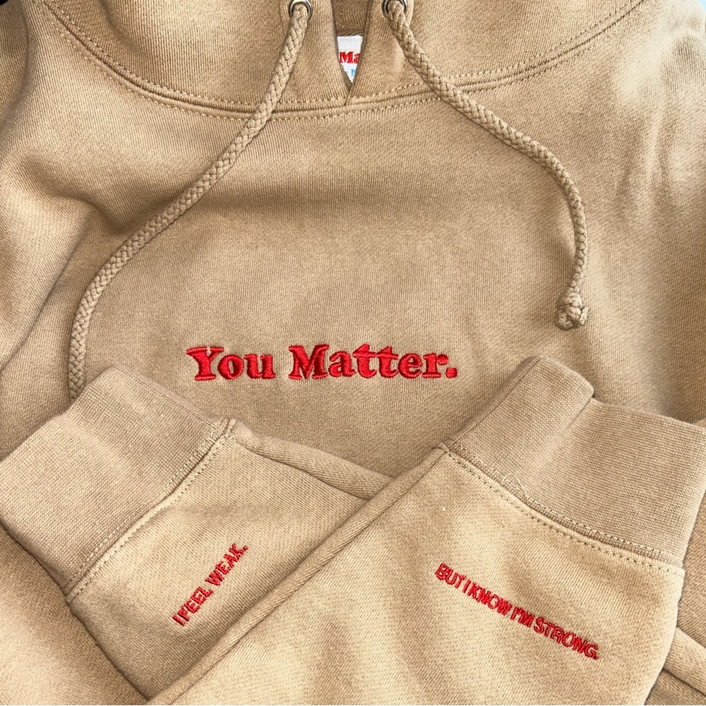 Light Brown Unisex YOU MATTER hoodie